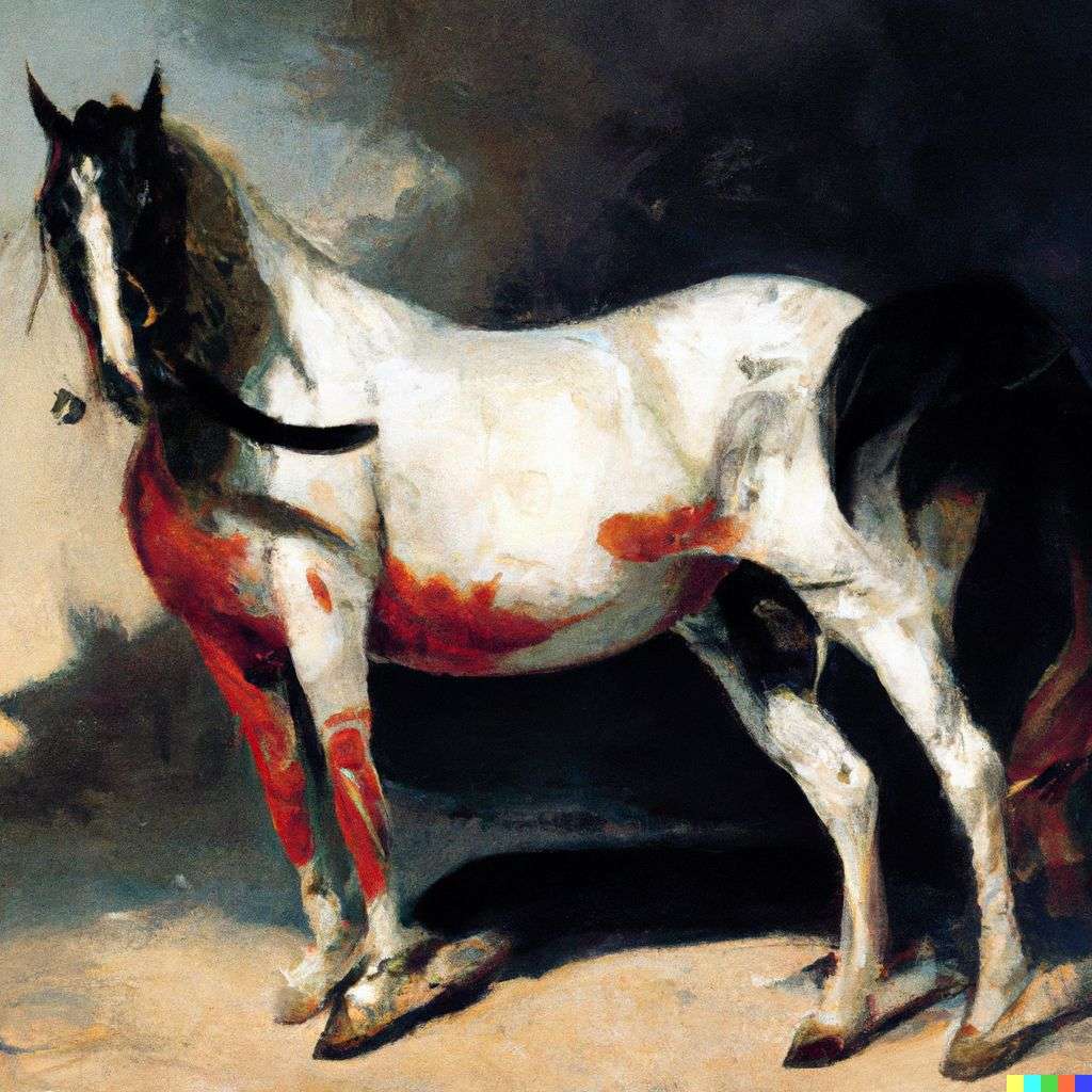 a horse, painting by Diego Velazquez